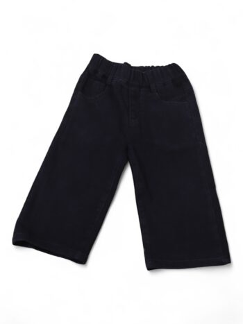 Black Soft Non-<Stretchable> Baggy-Straight Denim Pants For 8 To 12 Years Girls-13462212