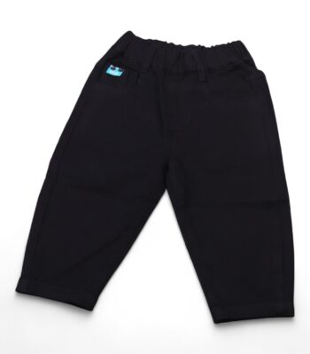 Black Soft Non-<Stretchable> Baggy-Tapered Denim Pants For 2 To 4 Years Boys-13462242