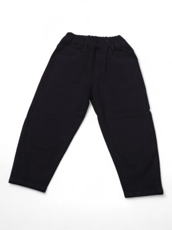 Black Soft Non-<Stretchable> Baggy-Tapered Denim Pants For 5 To 9 Years Boys-13462282