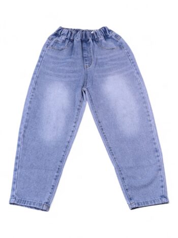 Blue Soft Non-<Stretchable> Baggy-Tapered Denim Pants For 8 To 12 Years Boys-13462311