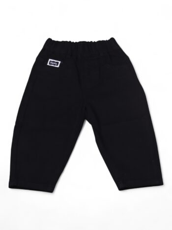 Black 2 Way Stretch Baggy-Tapered Denim Pants For 2 To 4 Years Boys-13462342