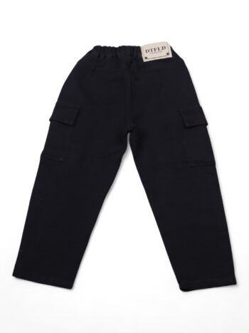 Black Soft 2 Way Stretch Baggy-Tapered Denim Pants For 1.5 To 4 Years Boys-13462392