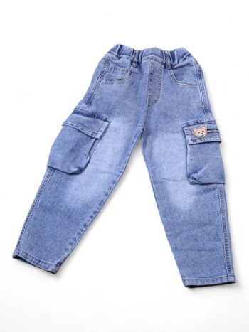 Blue Soft Non-<Stretchable> Baggy-Tapered Denim Pants For 5 To 9 Years Boys-13462411