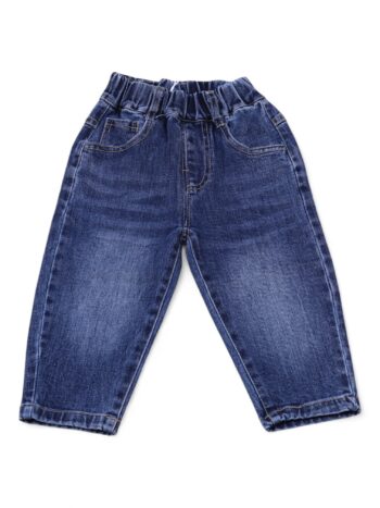 Blue Soft 2 Way Stretch Baggy-Tapered Denim Pants For 2 To 4 Years Boys-13462531