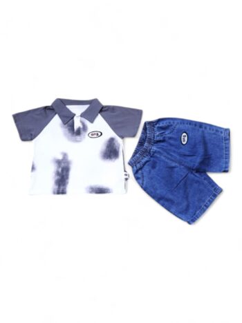 Black-White Casual Summer 2 Piece Combo-Set For 18 Months To 5 Years Boys-15088832