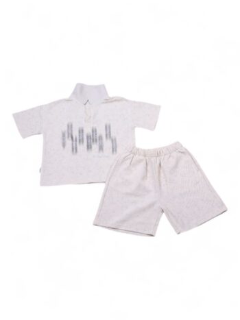 Cream Casual Summer 2 Piece Combo-Set For 3 To 8 Years Boys-15091561