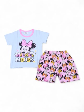 Blue Comfy Summer 2 Piece Combo-Set For 18 Months To 4 Year Girls-15091742