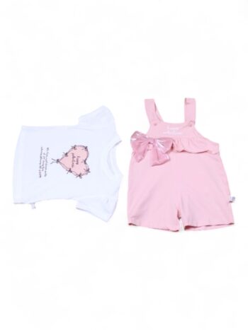Pink Casual Summer 2 Piece Combo-Set For 12 Months To 3 Years Girls-15092401