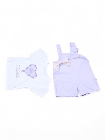 Purple Casual Summer 2 Piece Combo-Set For 12 Months To 3 Years Girls-15092402