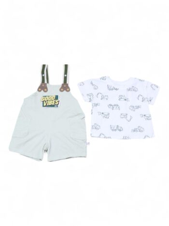 Green Casual Summer 2 Piece Combo-Set For 12 Months To 3 Years Girls-15092501