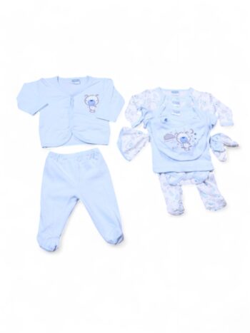 Blue Casual 8 Piece Combo Set For New Born Baby-15092621
