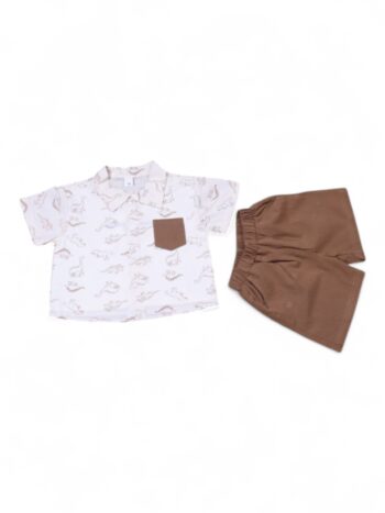 Cream Casual Summer 2 Piece Combo-Set For 18 Months To 6 Years Boys-15092711