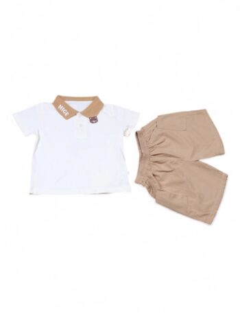 Cream Casual Summer 2 Piece Combo-Set For 18 Month To 5 Year Baby-15092933
