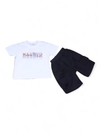 White Casual Summer 2 Piece Combo-Set For 4 To 9 Years Boys-15093011