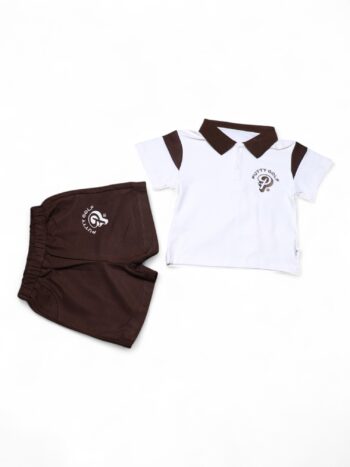 Creamy Casual Summer 2 Piece Combo-Set For 3 To 10 Year Boys-15093251