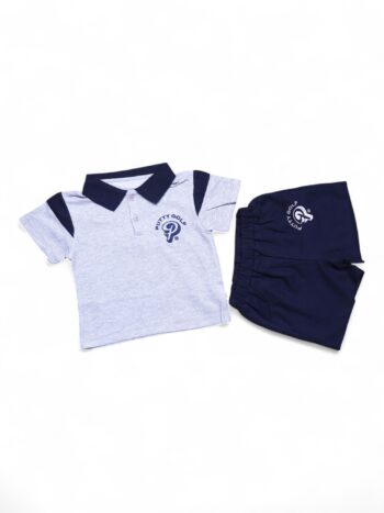 Grey Casual Summer 2 Piece Combo-Set For 3 To 10 Year Boys-15093252