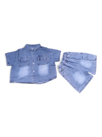 Blue Casual Summer 2 Piece Combo-Set For 2 To 7 Years Child-15094421