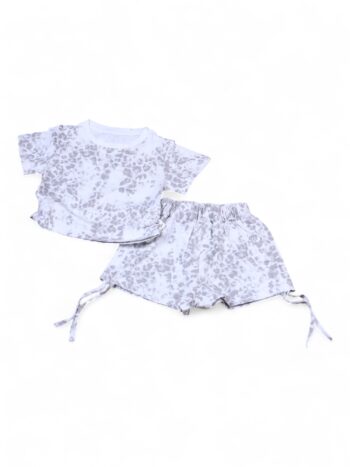White Casual Summer 2 Piece Combo-Set For 1 To 5 Years Girls-15095002