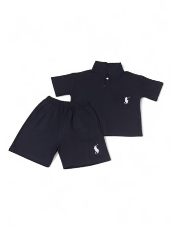 Black Casual Summer 2 Piece Combo-Set For 5 To 10 Years Boys-15095053