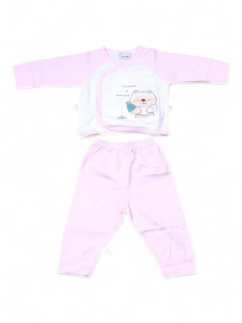 Pink Comfy 2 Piece Combo Set For New Born Baby-15181871