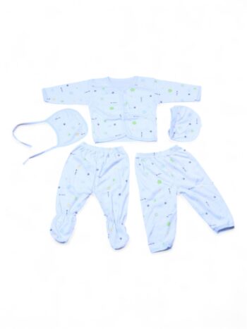 Blue Comfy 5 Piece Combo Set For New Born Baby-15182171