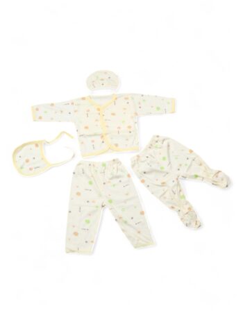 Yellow Comfy 5 Piece Combo Set For New Born Baby-15182172