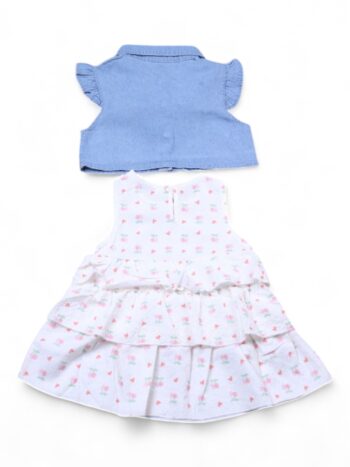 Blue-White Casual Pre-Winter 2 Piece Combo-Set For 1.4 To 6 Years Girls-16064161