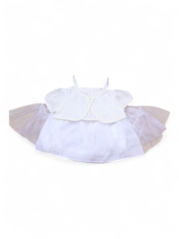 White-Cream Casual Summer 2 Piece Combo-Set For 1.5 To 6 Years Girls-16064281