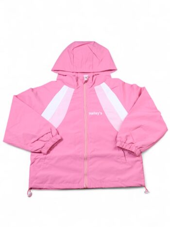 Pink Drop Shoulder Cap Printed Windproof Pre-Winter Jacket For 7 To 12 Years Girls-17046711