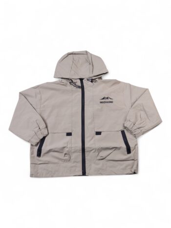 Lightgreen Drop Shoulder Cap Printed Windproof Pre-Winter Windcheater For 6 To 12 Years Boys-17211961